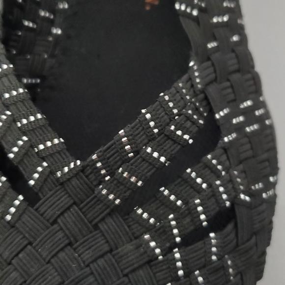 Bernie Mev Black and Silver Flat Size 38 - Picture 3 of 11